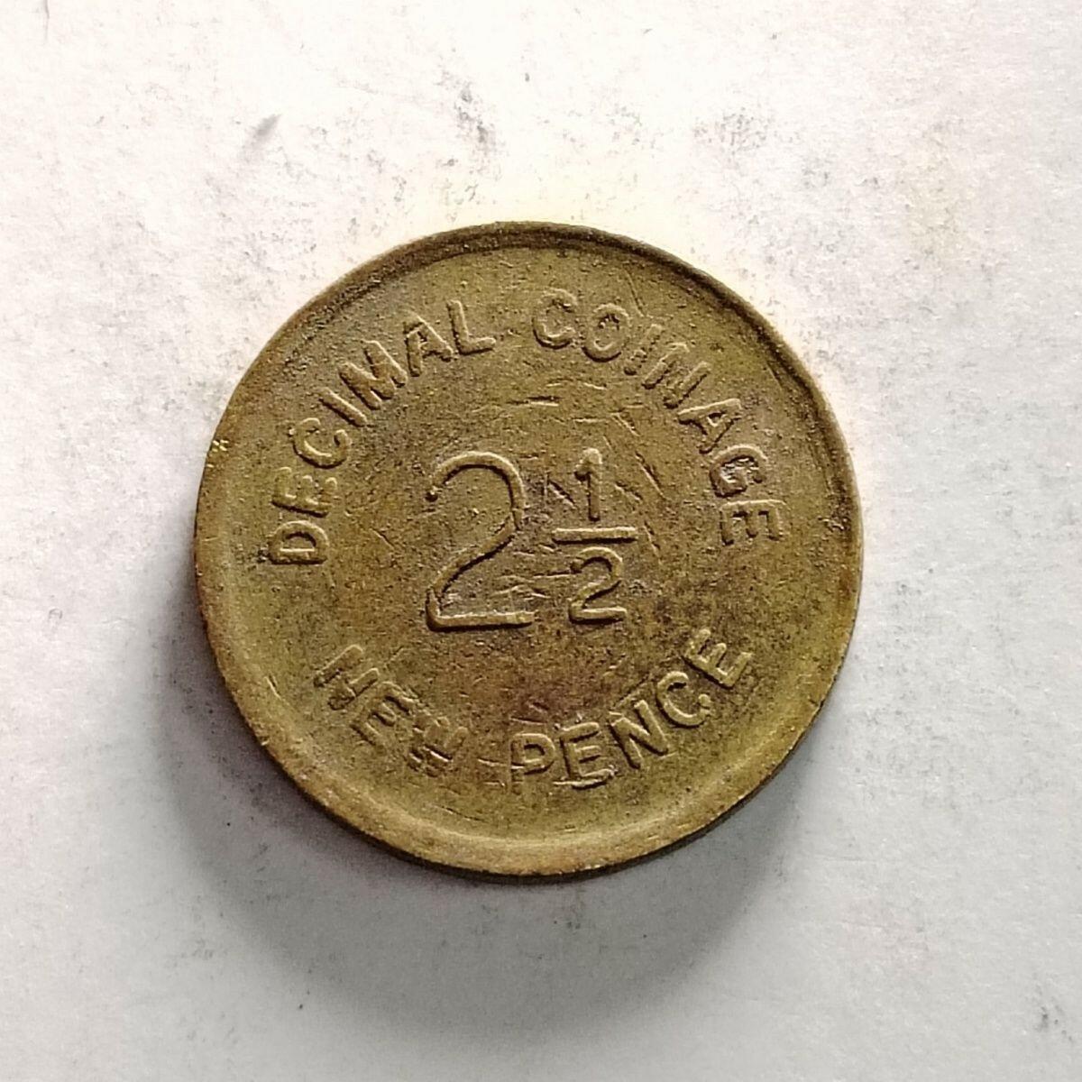 20240528 贝尔水果服务有限公司2.5新便士 代用币 黄铜币token18.71mm7709