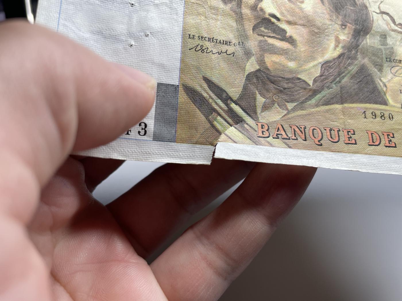 2024年集古藏今外币拍卖第七期-第10场—（总第70拍）-纸币专场，本场拍完结算发货，本期寄存的2-3天内完成发货，再进行下一期拍卖，本期拍卖数量最多者赠老扑克一副 1980年法国100法郎，有针孔和小裂