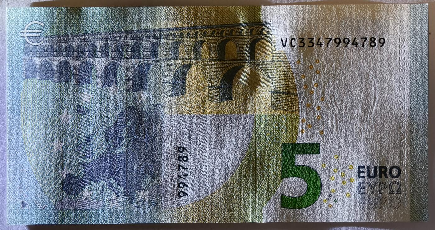 紫瑗钱币——第357期拍卖—— 纸币场 欧元 西班牙 2013年 加尔桥 5欧元 UNC