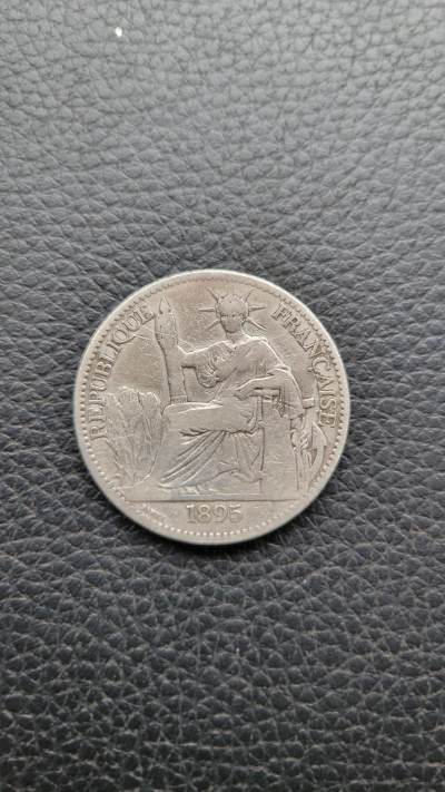 桂P钱币文化工作室拍卖第十一期 - 法属印支1895年半圆银币，稀少年份