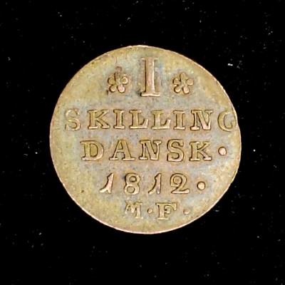 巴斯克收藏第271期 散币专场 6月4/5/6号三场连拍 全场包邮 - 丹麦 弗里德里克六世 1812年 1斯基林