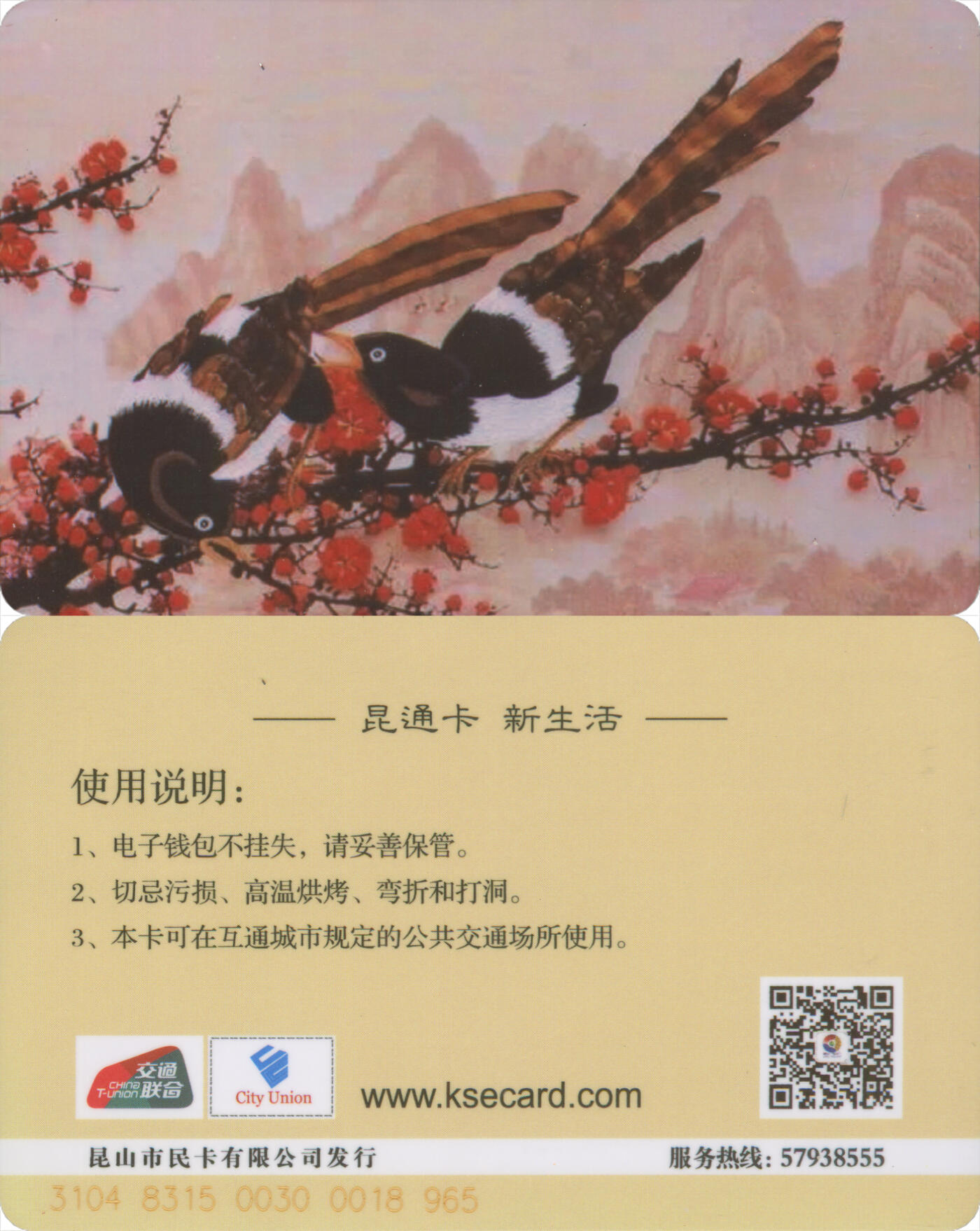 交通卡专场（二） 昆通卡 委制卡 喜鹊 全新