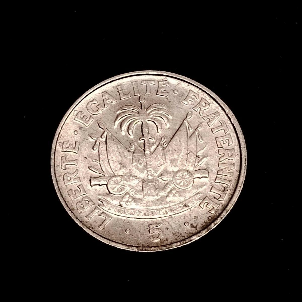 20240528 海地共和国总统埃利·莱斯科5分铜镍币20mm303