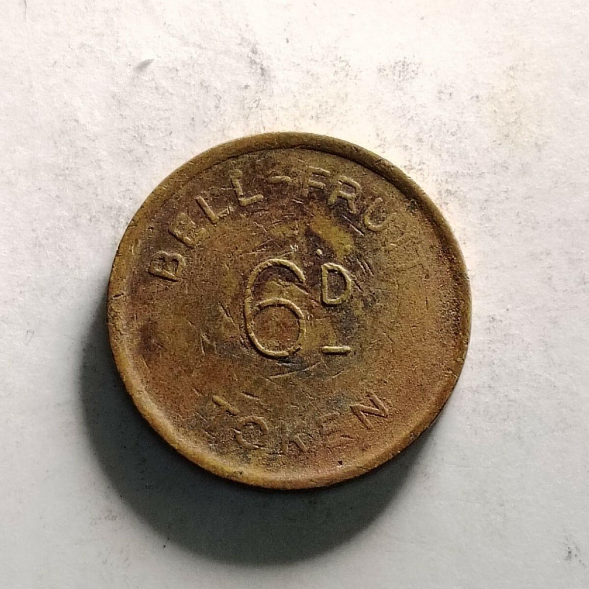 20240528 贝尔水果服务有限公司2.5新便士 代用币 黄铜币token18.71mm7709