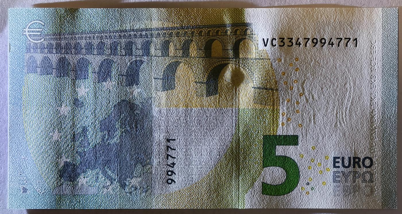 紫瑗钱币——第357期拍卖—— 纸币场 欧元 西班牙 2013年 加尔桥 5欧元 UNC