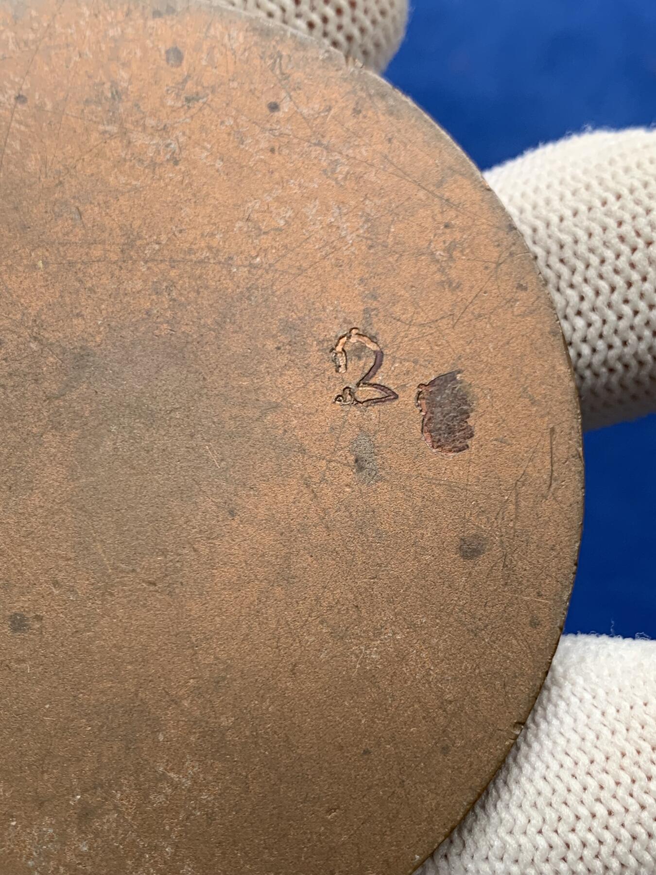 《竞宝斋》第274场- 周日，周一，周二  3场连拍 （全场包邮） 法国朱济耶市铜质勋章 120.6克 67.8mm 