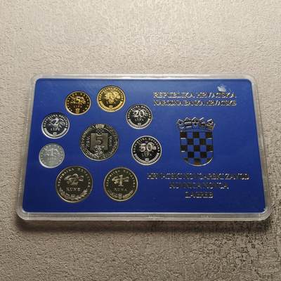 【麦稀奇世界钱币展】0起1加再包邮-纯粹捡漏拍-328套币银币场 - 【少见】克罗地亚1995年官方精制全纪念币套币-量5000