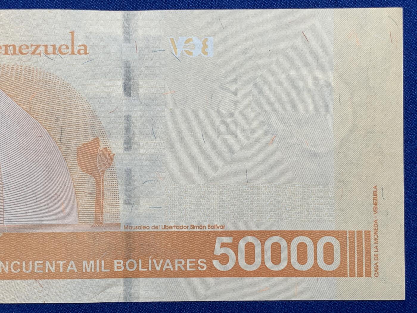 《竞宝斋》第274场- 周日，周一，周二  3场连拍 （全场包邮） 委内瑞拉 2019 50000玻利瓦尔 纸币