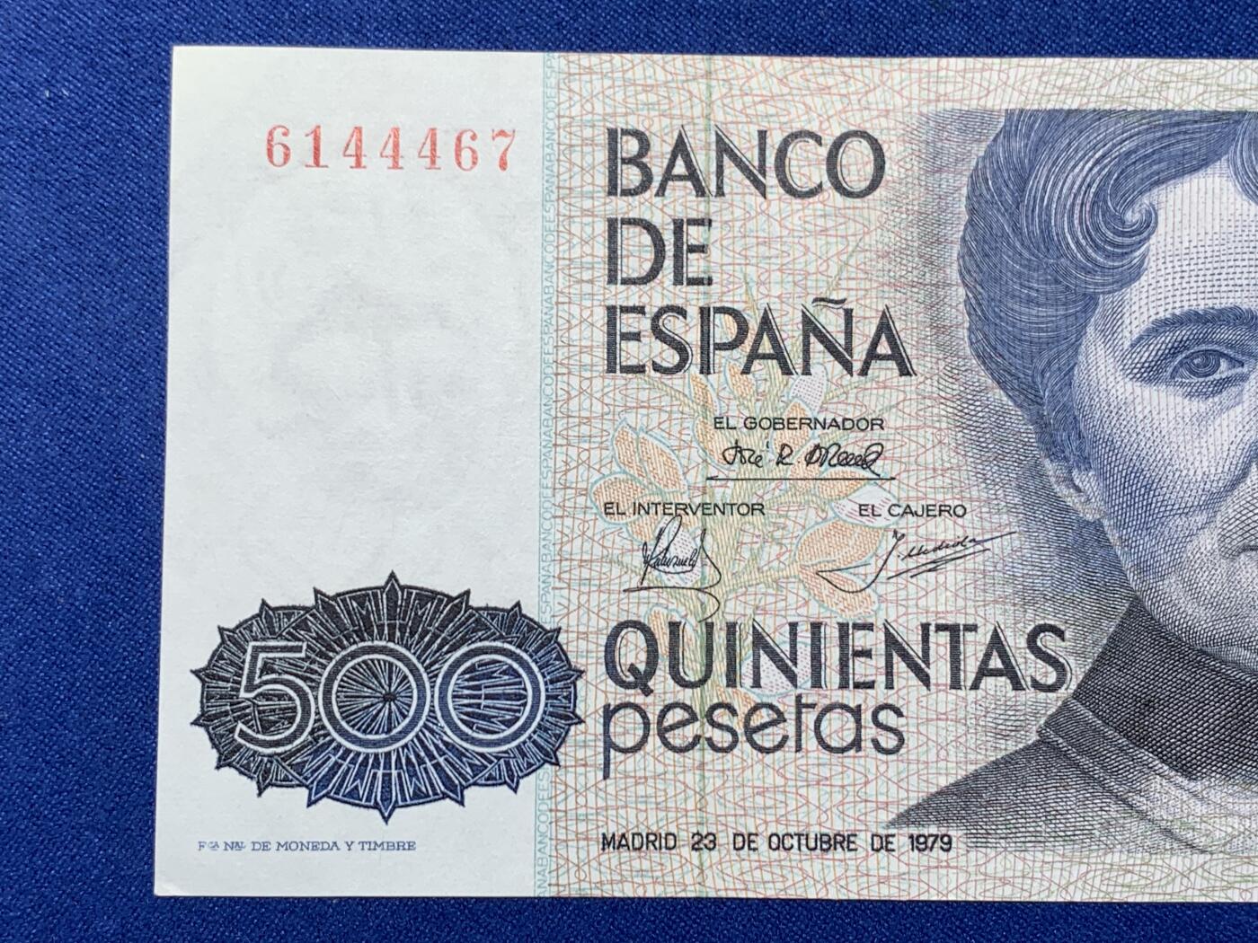 《竞宝斋》第274场- 周日，周一，周二  3场连拍 （全场包邮） 西班牙 1979 年 罗莎莉亚·德·卡斯特罗 500比塞塔 细节见图