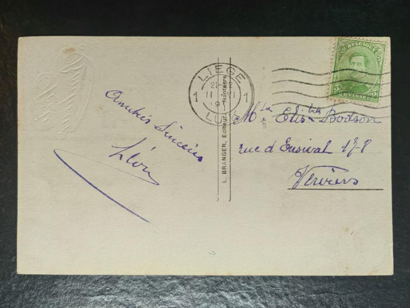 外国邮品💰🌞💰（拍卖）精品🔭专场🌟 古典明信片-祝福花卉-实寄