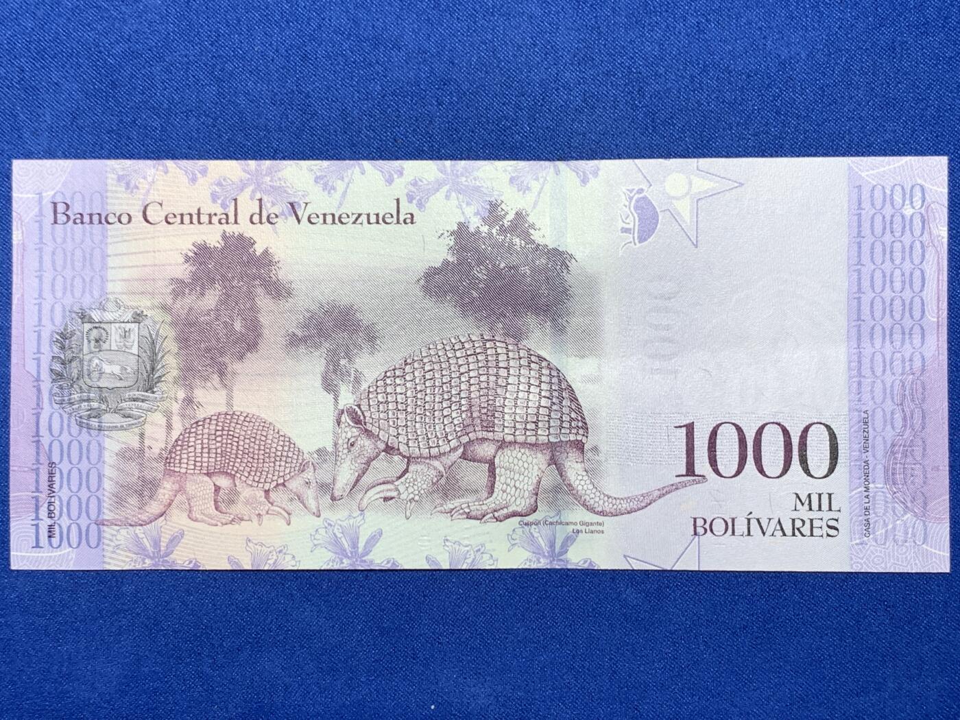 《竞宝斋》第274场- 周日，周一，周二  3场连拍 （全场包邮） 委内瑞拉 2017 1000玻利瓦尔 纸币