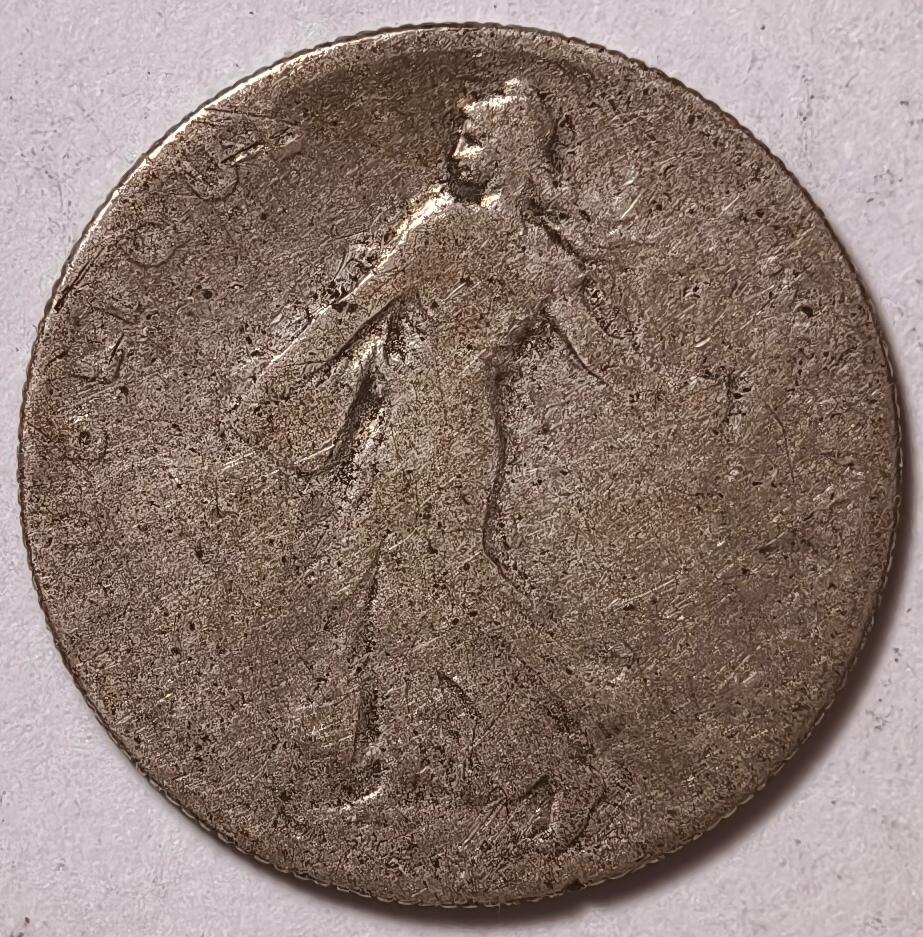 紫瑗钱币——第376期拍卖 法国 1899年 播种女神 50分 2.5克 0.835银