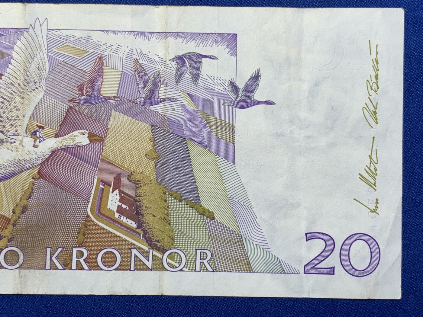 《竞宝斋》第274场- 周日，周一，周二  3场连拍 （全场包邮） 瑞典 1991-92年20克朗 纸币 细节见图