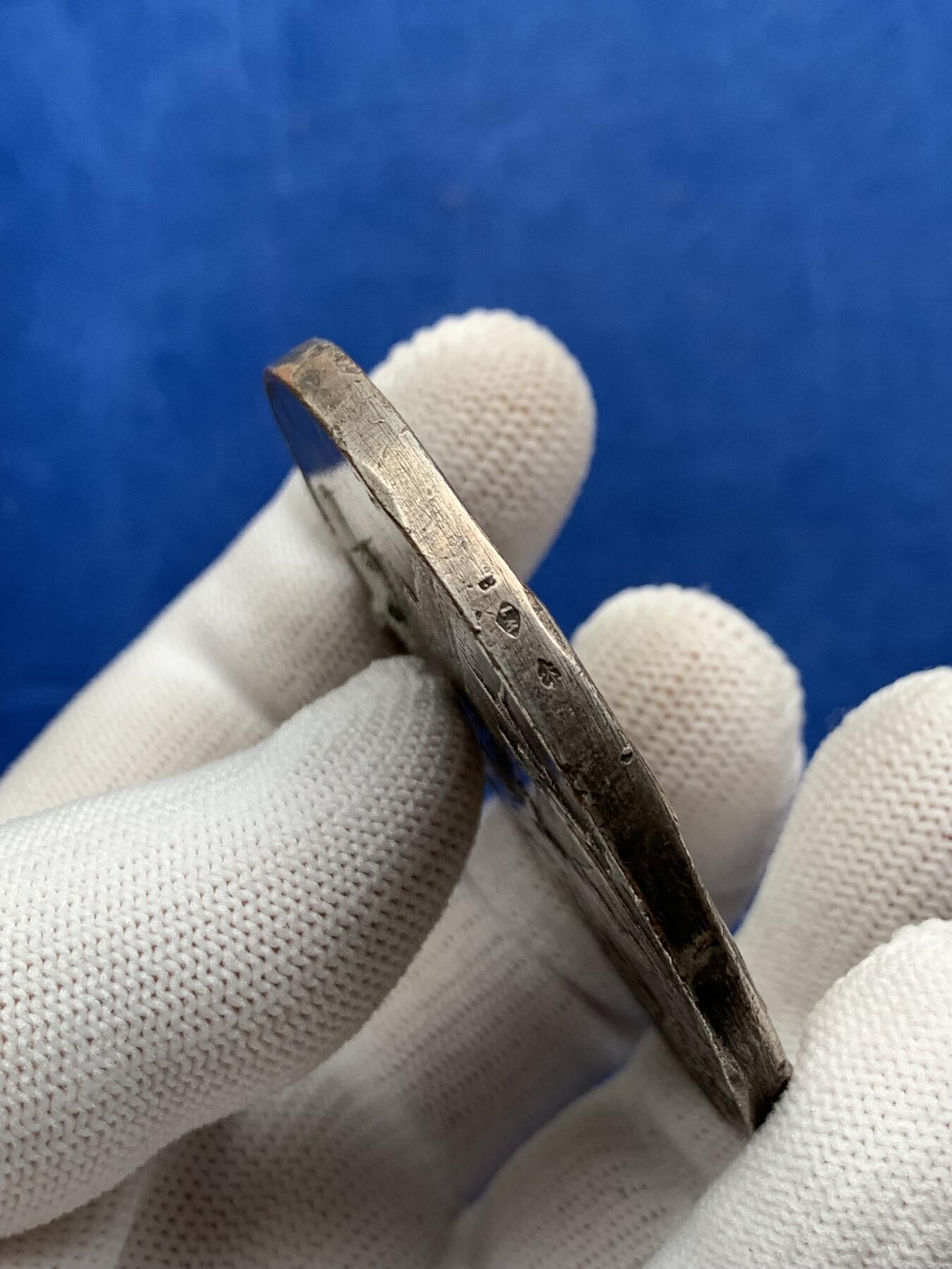 《竞宝斋》第274场- 周日，周一，周二  3场连拍 （全场包邮） 法国里昂展览会镀银铜章 107克 60mm