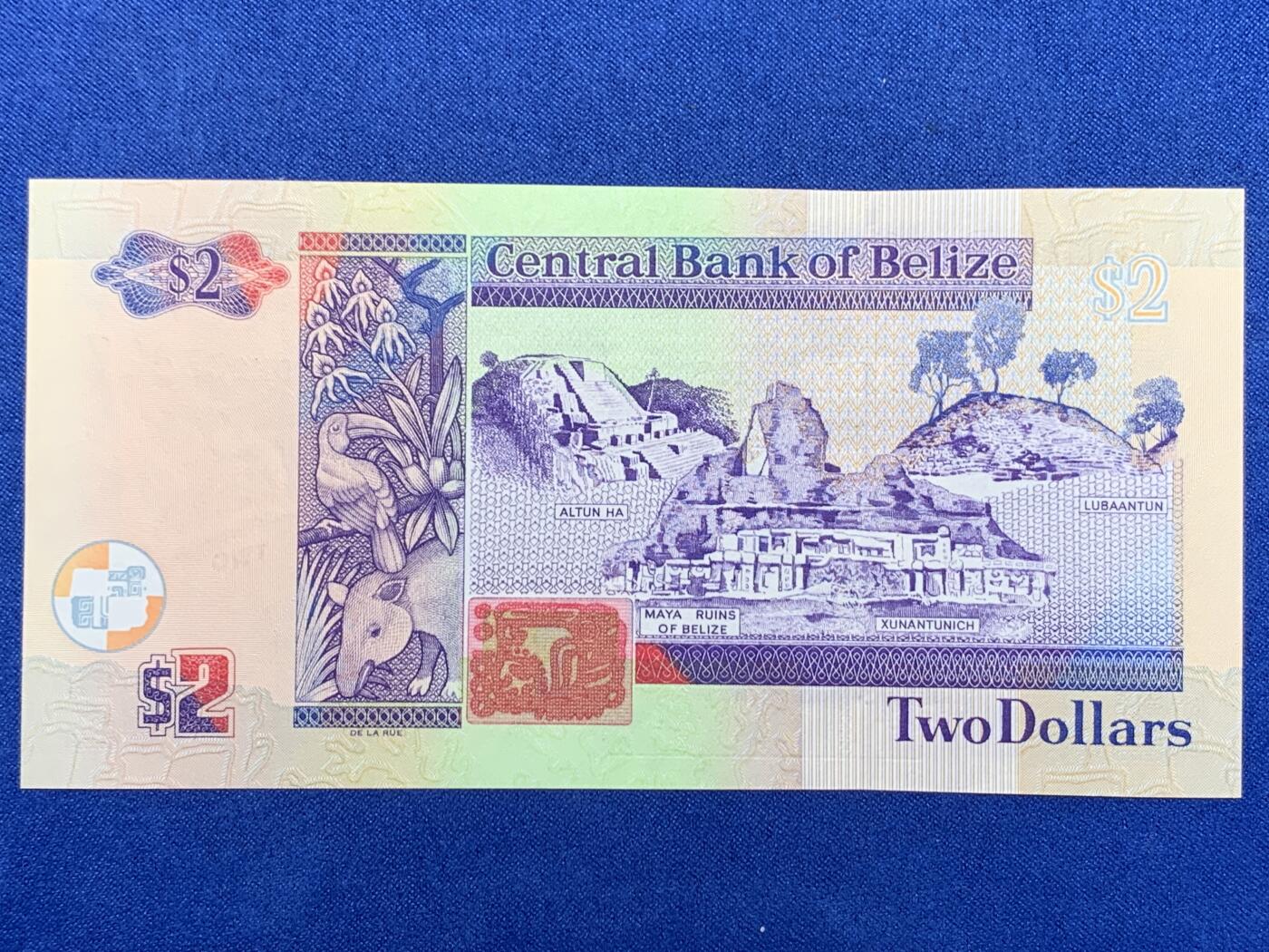 《竞宝斋》第274场- 周日，周一，周二  3场连拍 （全场包邮） 伯利兹 2011 2元 纸币