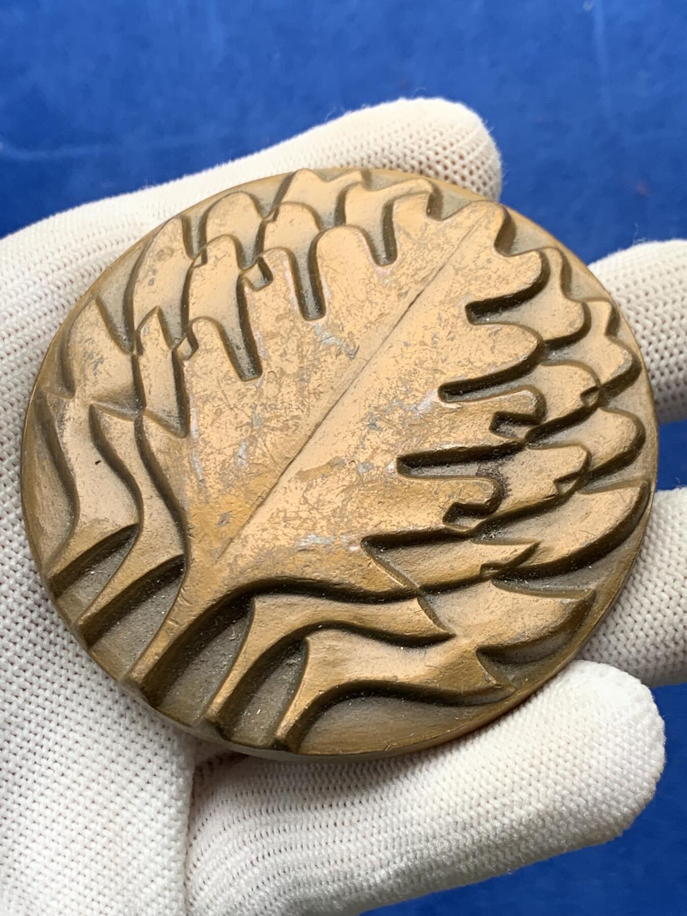 《竞宝斋》第274场- 周日，周一，周二  3场连拍 （全场包邮） 法国维罗弗莱市铜章 246克 67.6mm