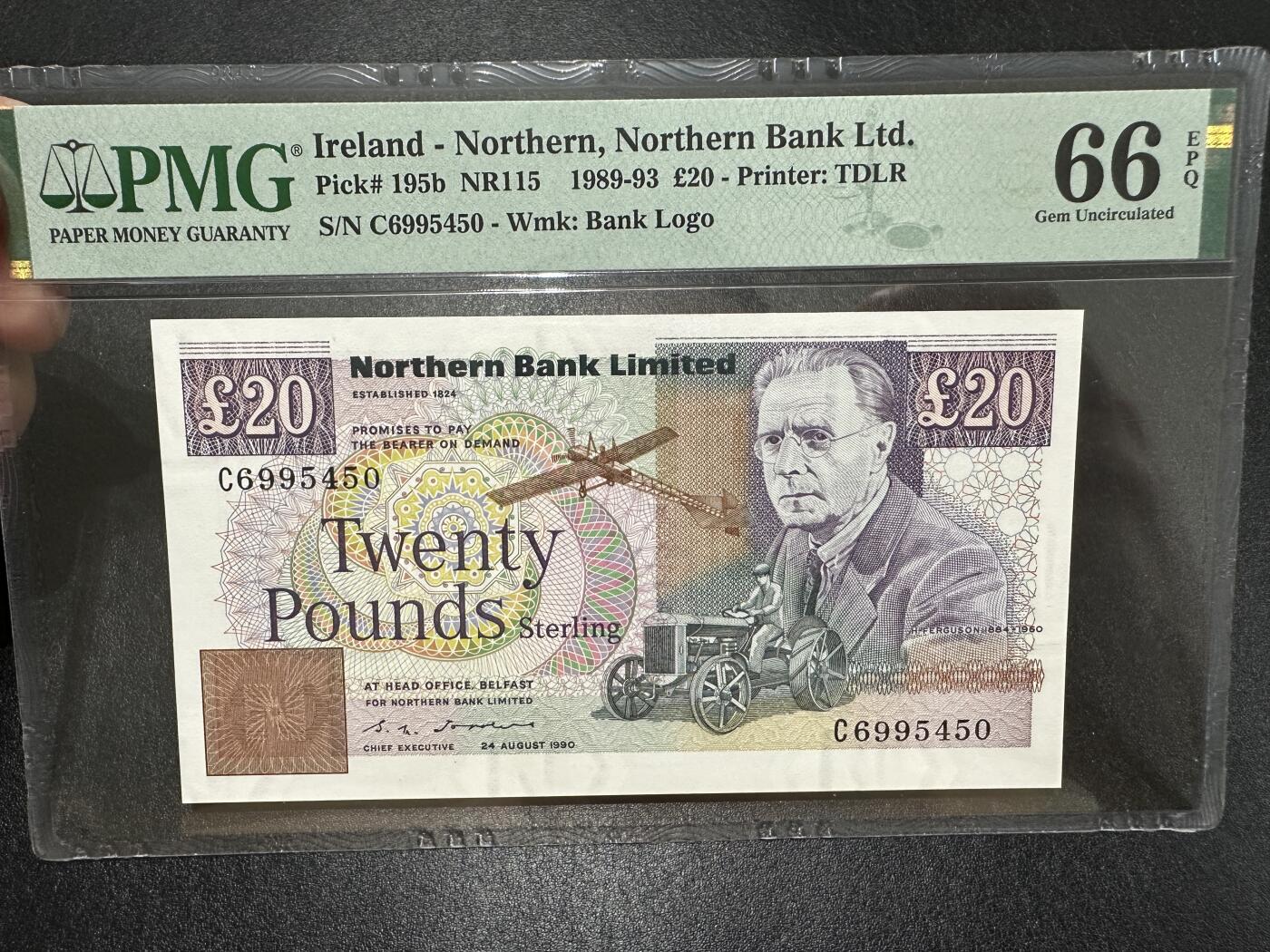 《外钞收藏家》第三百七十三期 1990年北爱尔兰20镑 PMG66