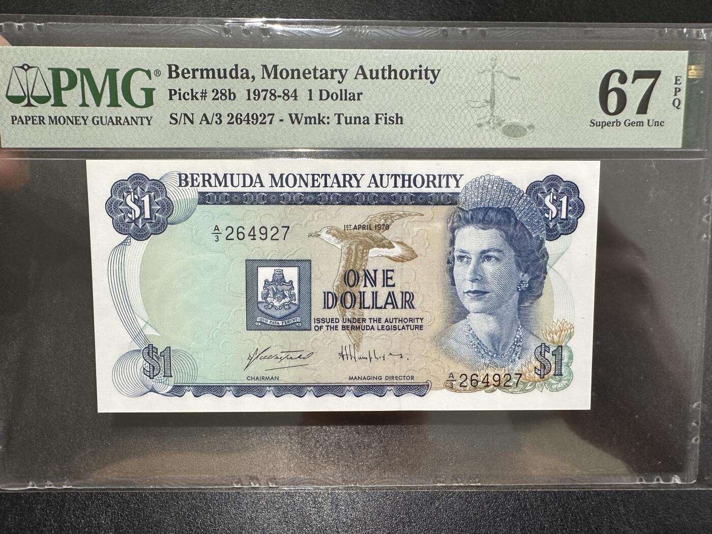 《外钞收藏家》第三百七十三期 1978年百慕大1刀 PMG67