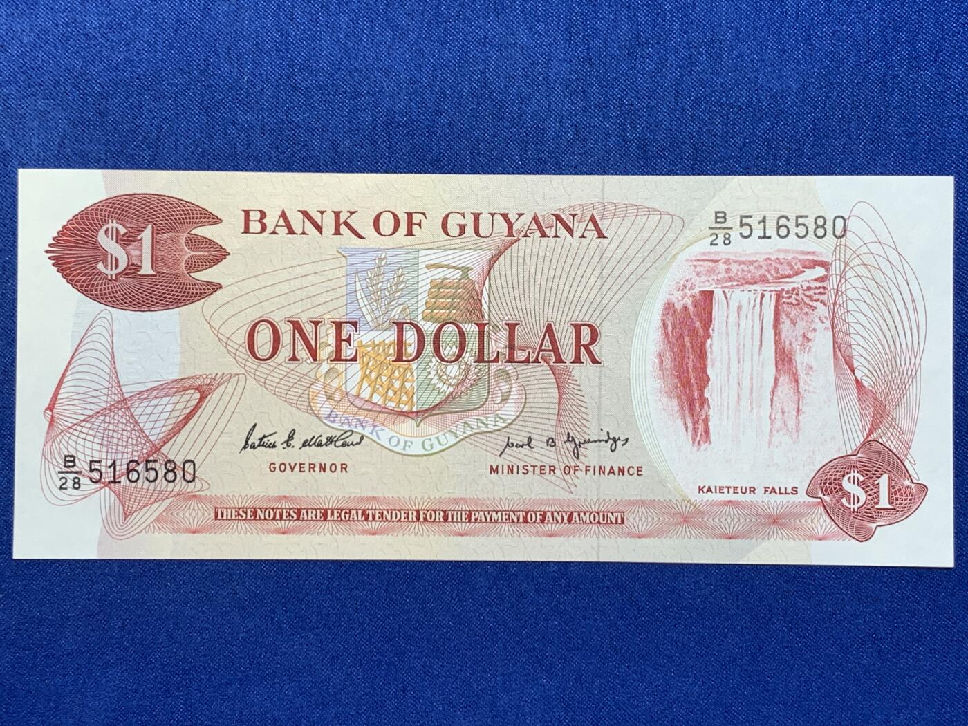 《竞宝斋》第274场- 周日，周一，周二  3场连拍 （全场包邮） 圭亚那1元纸币 老版