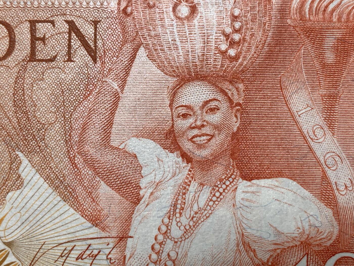 《竞宝斋》第274场- 周日，周一，周二  3场连拍 （全场包邮） 苏里南 1963年10盾 纸币