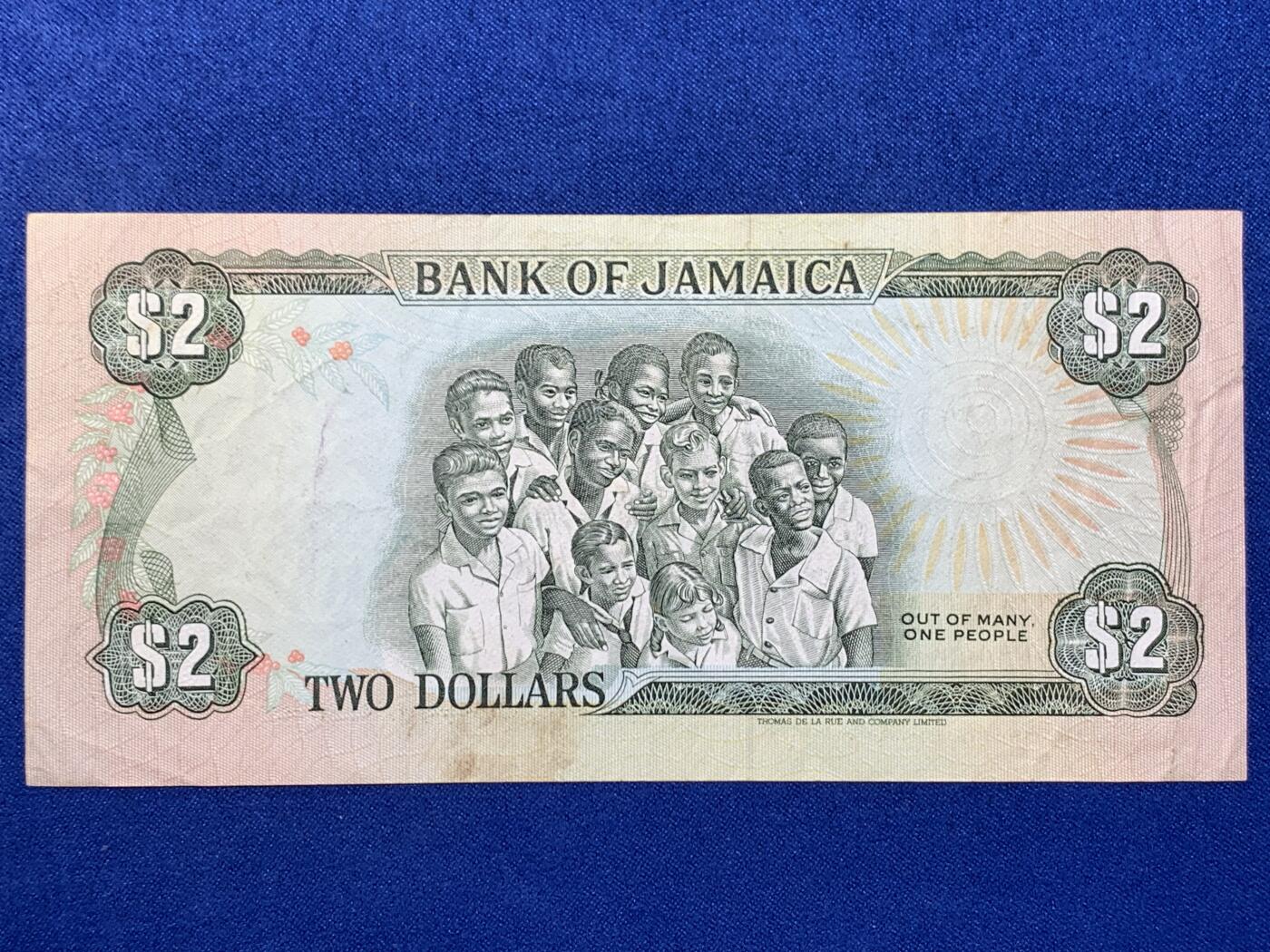 《竞宝斋》第274场- 周日，周一，周二  3场连拍 （全场包邮） 牙买加 2元纸币 细节见图