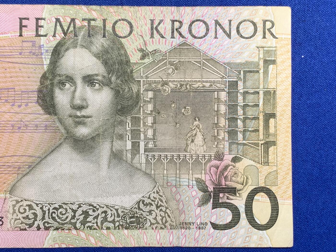 《竞宝斋》第274场- 周日，周一，周二  3场连拍 （全场包邮） 瑞典 2003年50克朗 纸币 细节见图