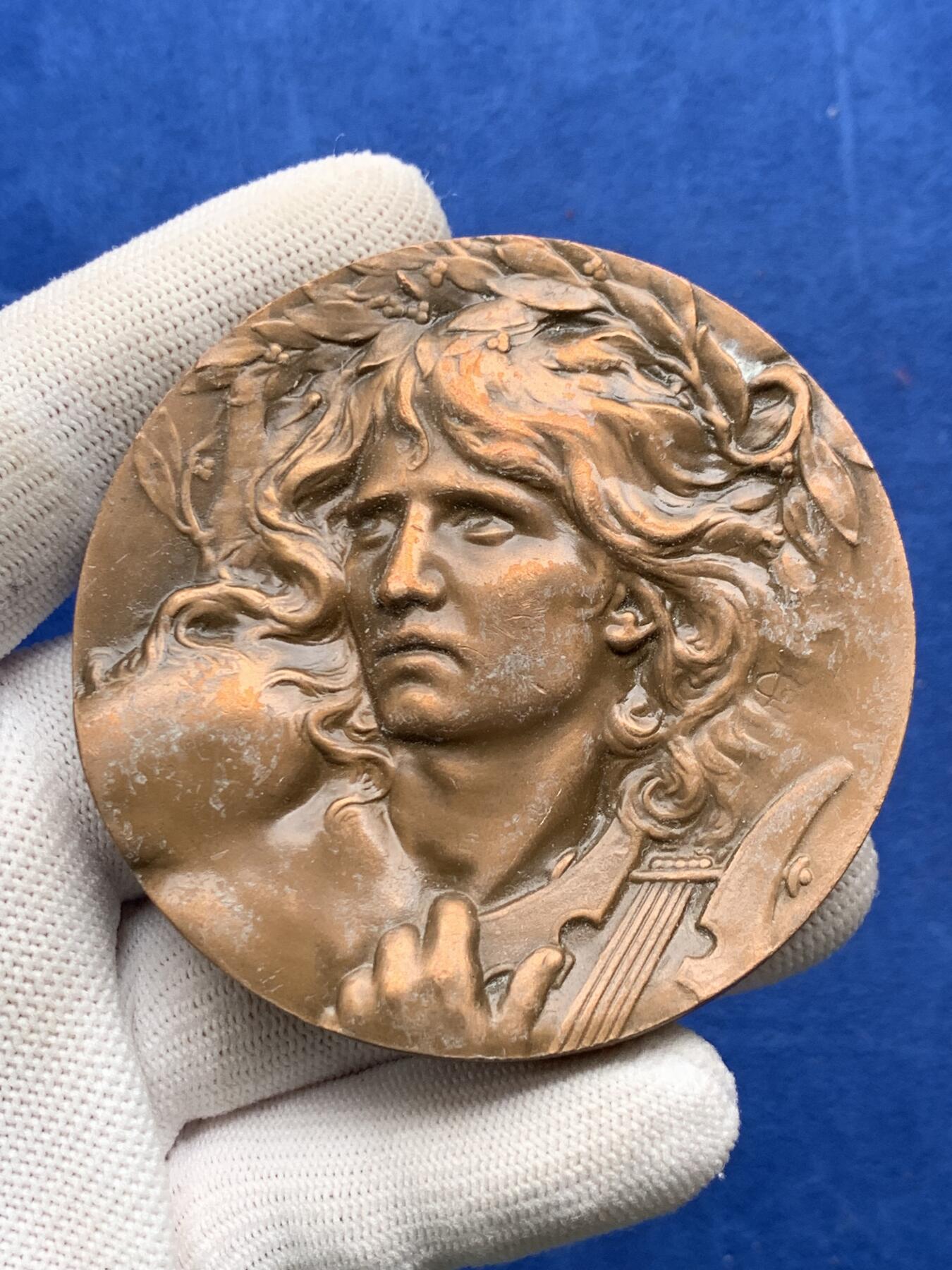 《竞宝斋》第274场- 周日，周一，周二  3场连拍 （全场包邮） 法国铜章 164.3克 68.8mm