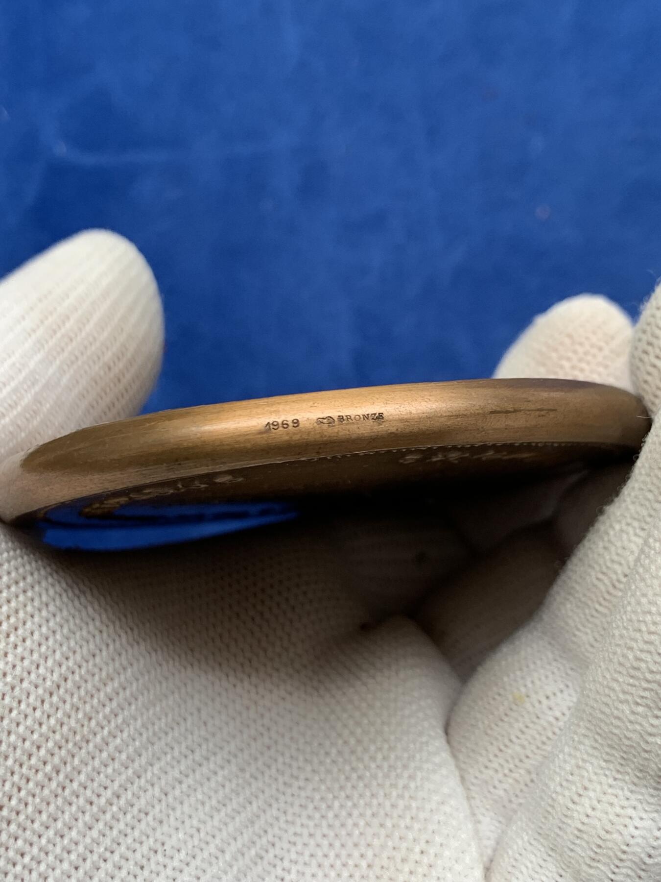 《竞宝斋》第274场- 周日，周一，周二  3场连拍 （全场包邮） 法国通用电气建设联盟铜章 170.9克 68.4mm