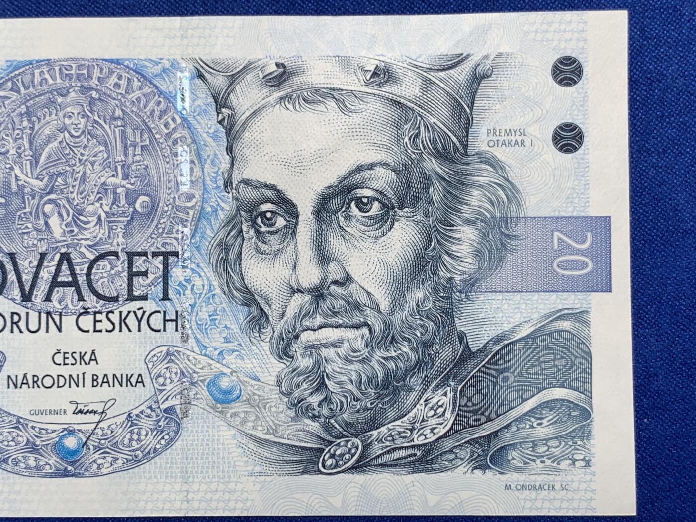 《竞宝斋》第274场- 周日，周一，周二  3场连拍 （全场包邮） 捷克共和国 1994  20 克朗 纸币