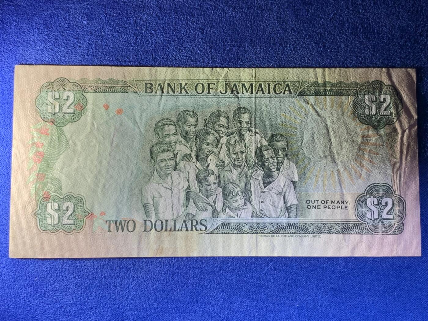 《竞宝斋》第274场- 周日，周一，周二  3场连拍 （全场包邮） 牙买加 2元纸币 细节见图