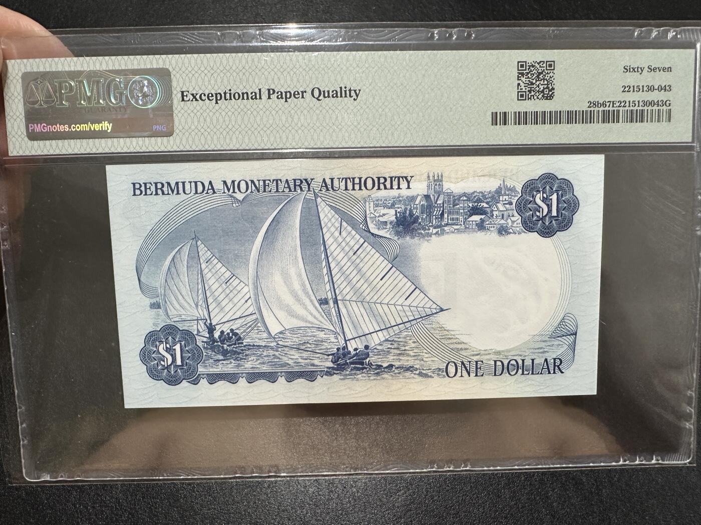 《外钞收藏家》第三百七十三期 1978年百慕大1刀 PMG67