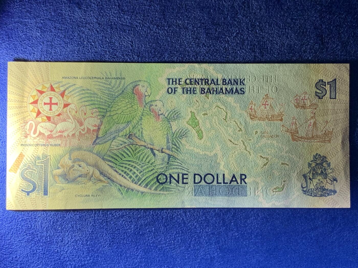 《竞宝斋》第274场- 周日，周一，周二  3场连拍 （全场包邮） 巴哈马1974年1元哥伦布纪念钞