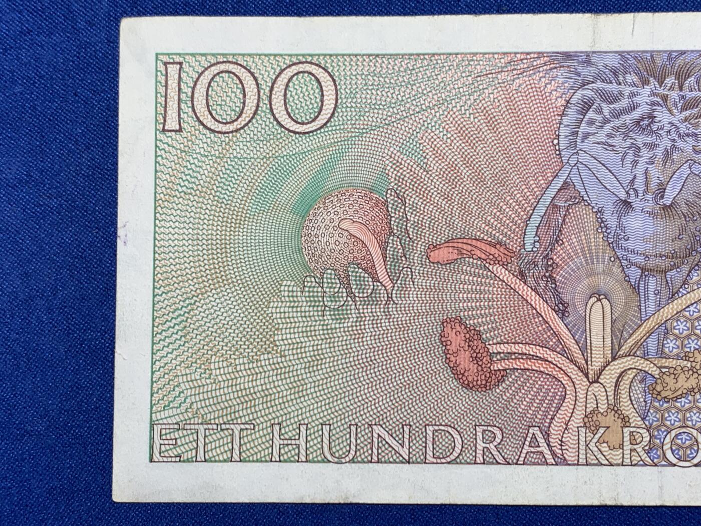 《竞宝斋》第274场- 周日，周一，周二  3场连拍 （全场包邮） 瑞典 1986-1992年 100瑞典克朗  纸币