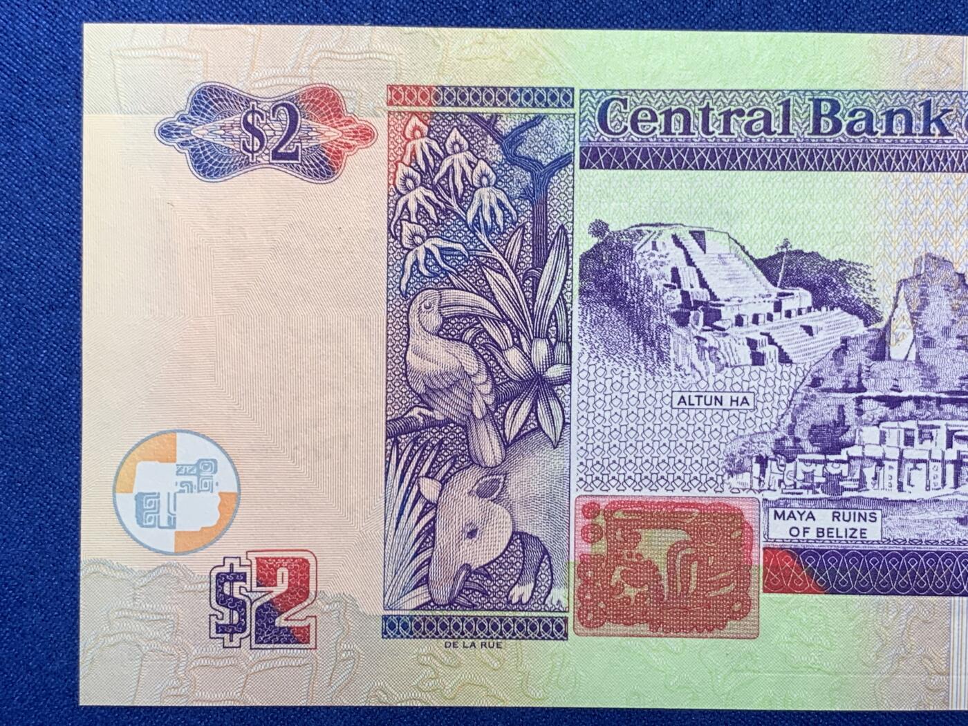 《竞宝斋》第274场- 周日，周一，周二  3场连拍 （全场包邮） 伯利兹 2011 2元 纸币