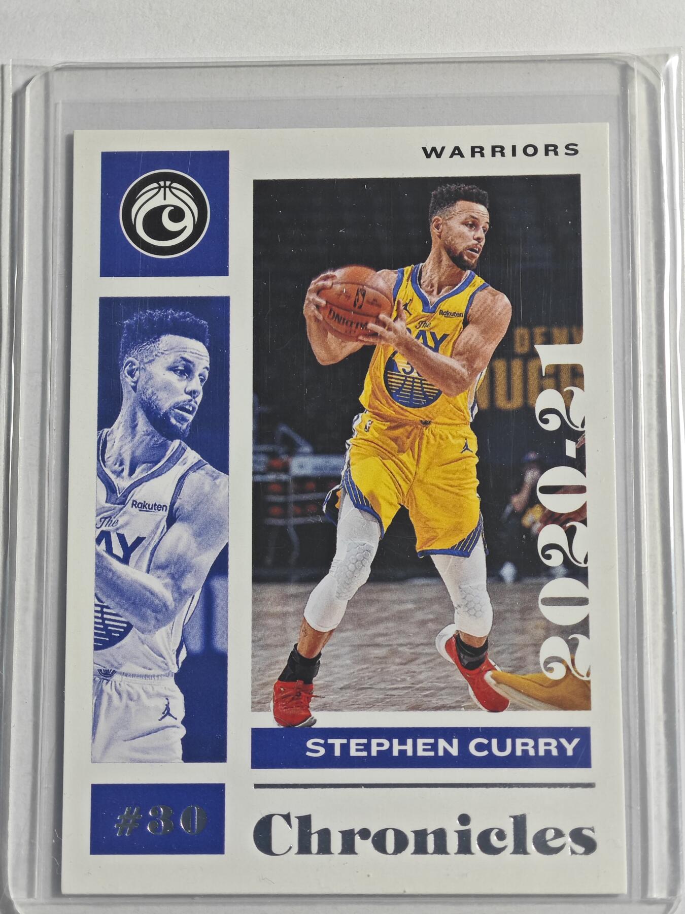 【德藏】 卡牌拍卖第13期【无每件最低收费❗️】  NBA 2020-21年 PANINI Chronicles 勇士 斯蒂芬·库里(本卡包装为全新：卡膜、卡夹、卡夹膜)