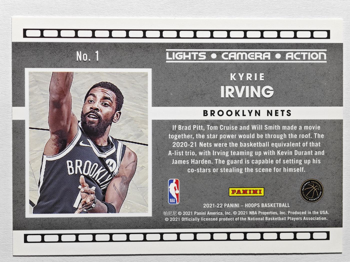 【德藏】 卡牌拍卖第13期【无每件最低收费❗️】  NBA 2021-22年 PANINI Chronicles 篮网 凯里·欧文 特卡 (本卡包装为全新：卡膜、卡夹、卡夹膜)