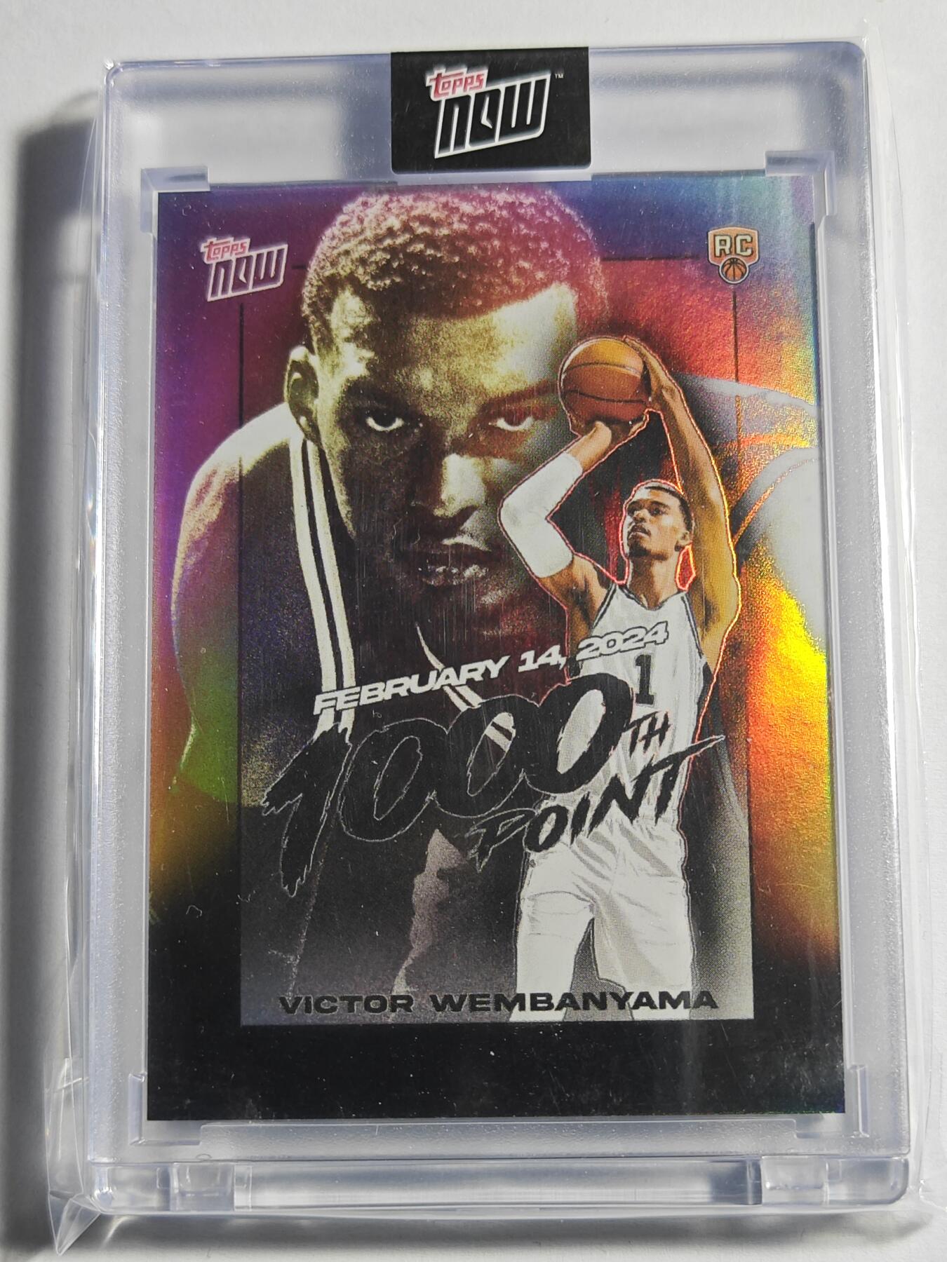 【德藏】 卡牌拍卖第13期【无每件最低收费❗️】 NBA 2024 Topps 维克托·文班亚马 职业生涯1000分 新秀 折射 特卡 (TOPPS原封砖)