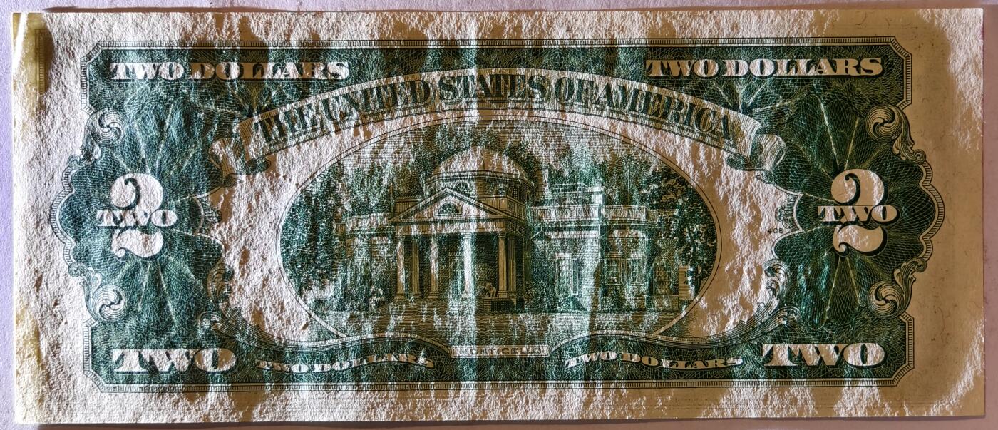 紫瑗钱币——第359期拍卖——纸币场  美国 1953年 C序列 托马斯·杰斐逊 2美元 红印 政府券 AU