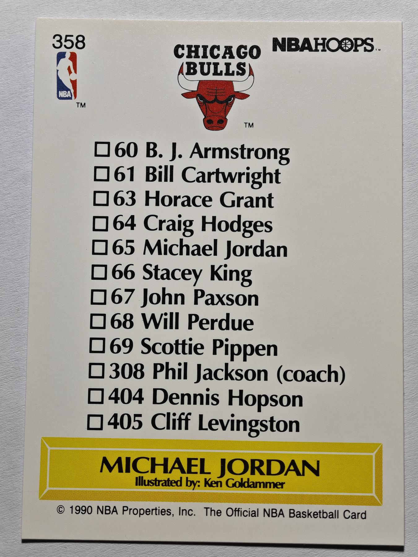 【德藏】 卡牌拍卖第13期【无每件最低收费❗️】 NBA 1990 HOPPS 公牛 迈克尔·乔丹 (本卡包装为全新：卡膜、卡夹、卡夹膜)