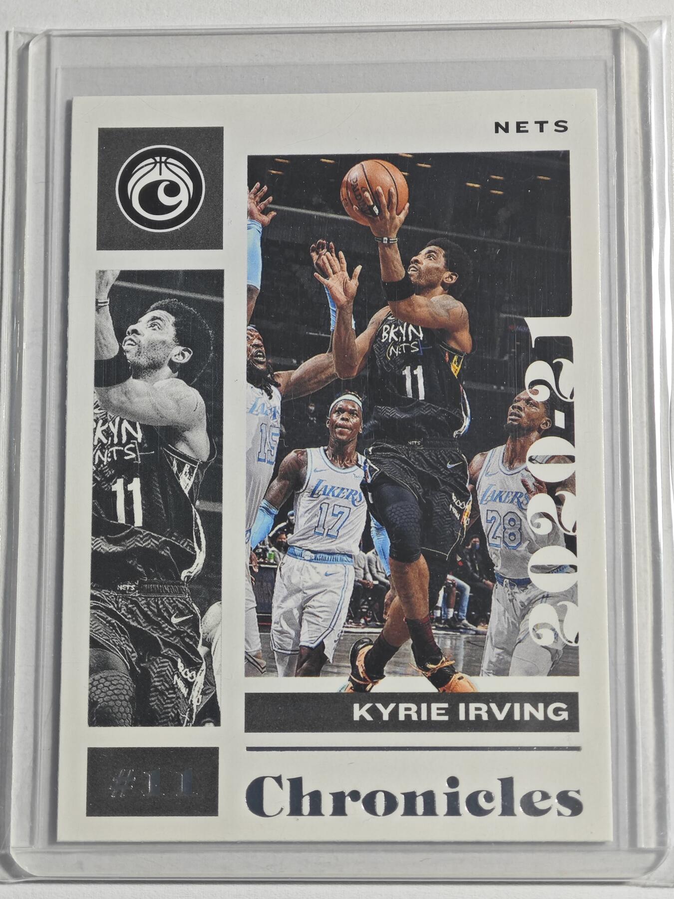 【德藏】 卡牌拍卖第13期【无每件最低收费❗️】  NBA 2020-21年 PANINI Chronicles 篮网 凯里·欧文(本卡包装为全新：卡膜、卡夹、卡夹膜)