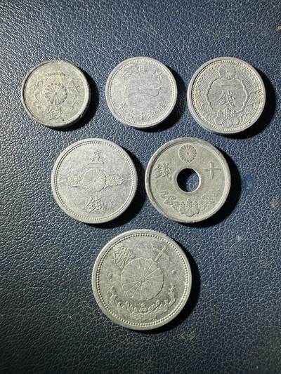 20240704 日本硬币6枚，年份随机发货