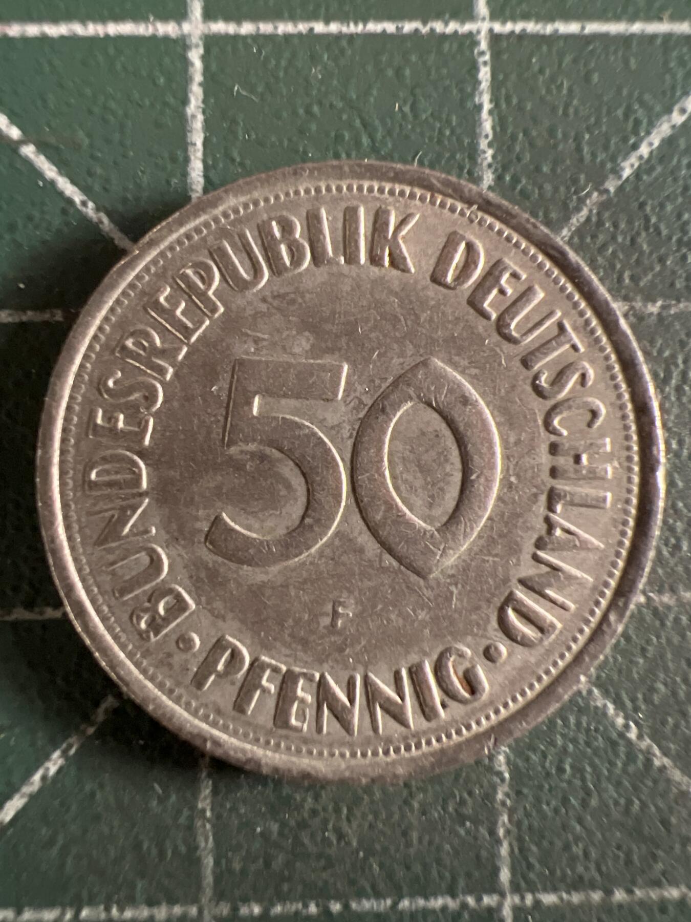 第613期 硬币专场 （无押金，捡漏，全场50包邮，偏远地区除外，接收代拍业务） 德国50分F