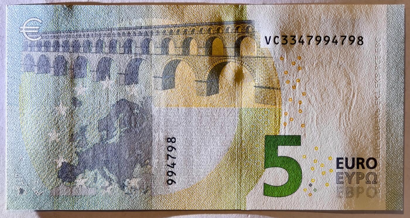 紫瑗钱币——第359期拍卖——纸币场 欧元 西班牙 2013年 加尔桥 5欧元 UNC