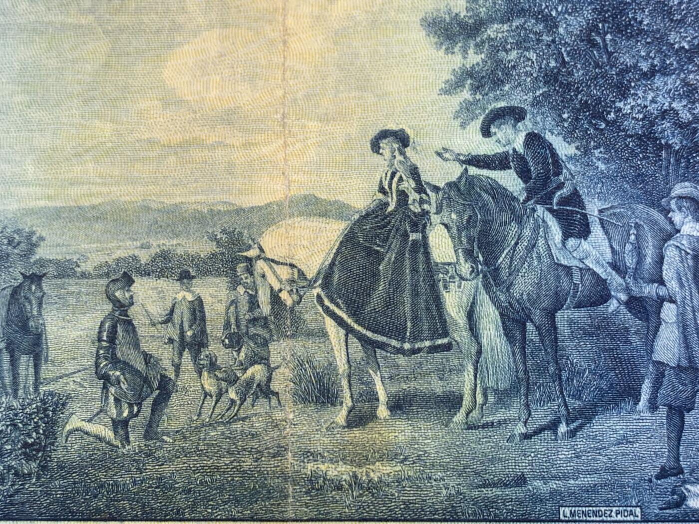 《竞宝斋》第274场- 周日，周一，周二  3场连拍 （全场包邮） 西班牙 1928 100比塞塔 纸币 细节见图