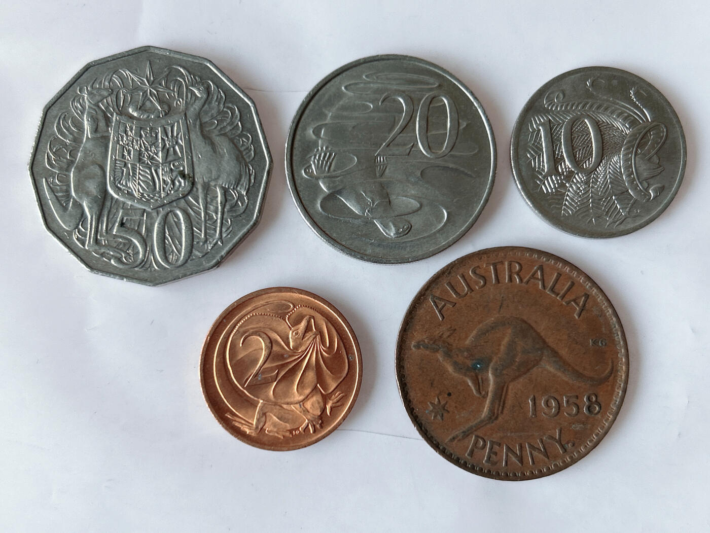 第一海外回流一元起拍收藏 散币专场 第92期 澳大利亚硬币 5枚