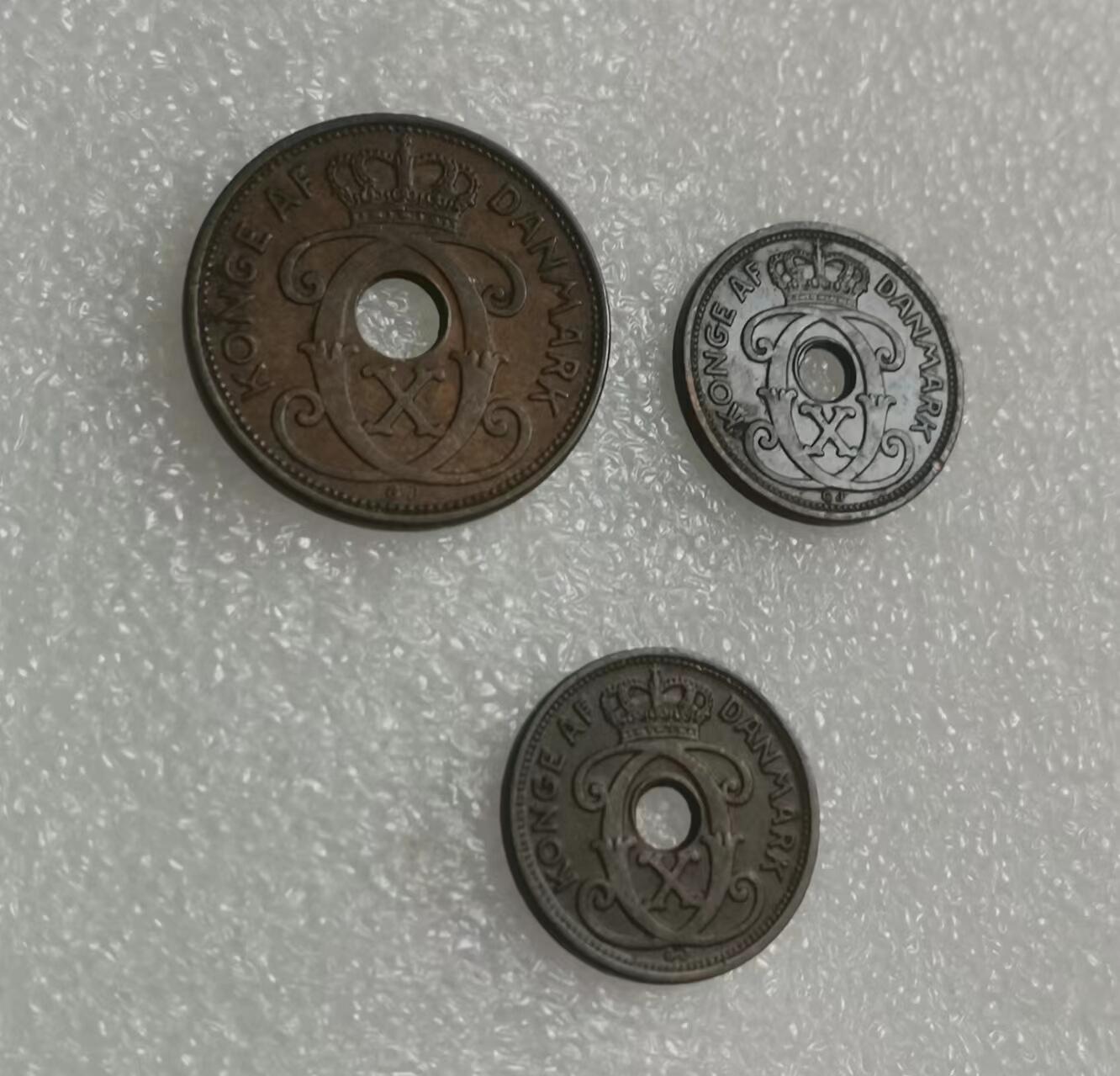 瓶子🏺第143期拍卖会  丹麦1927-1937年硬币欧尔铜币3枚