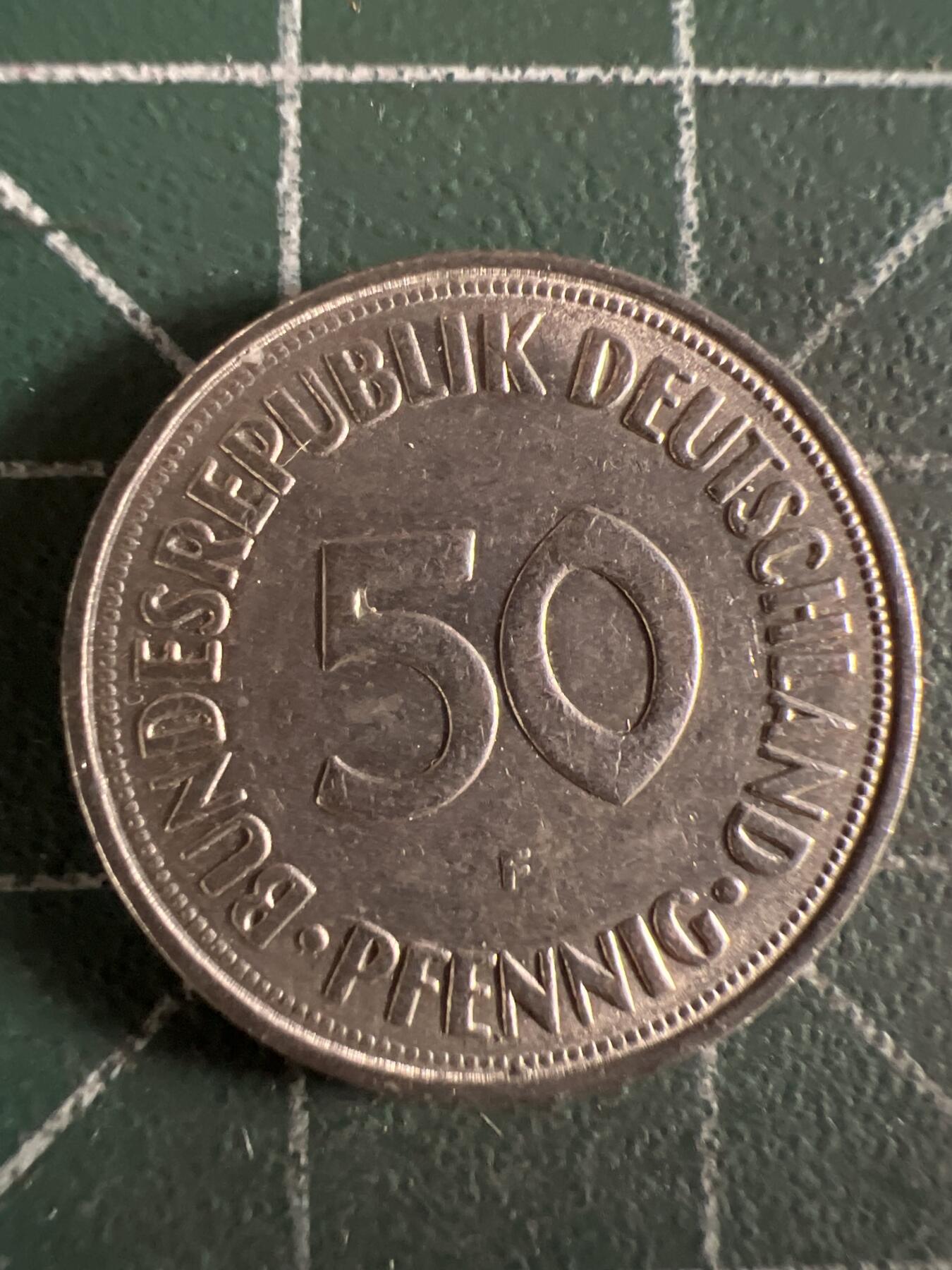 第614期 硬币专场 （无押金，捡漏，全场50包邮，偏远地区除外，接收代拍业务） 德国50分 F