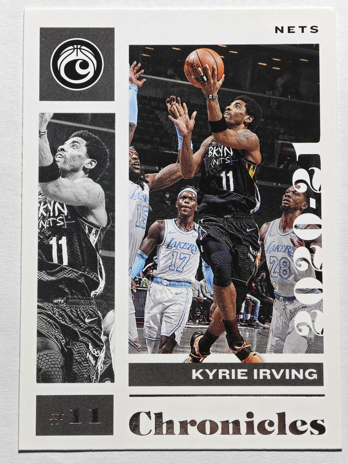 【德藏】 卡牌拍卖第13期【无每件最低收费❗️】  NBA 2020-21年 PANINI Chronicles 篮网 凯里·欧文(本卡包装为全新：卡膜、卡夹、卡夹膜)