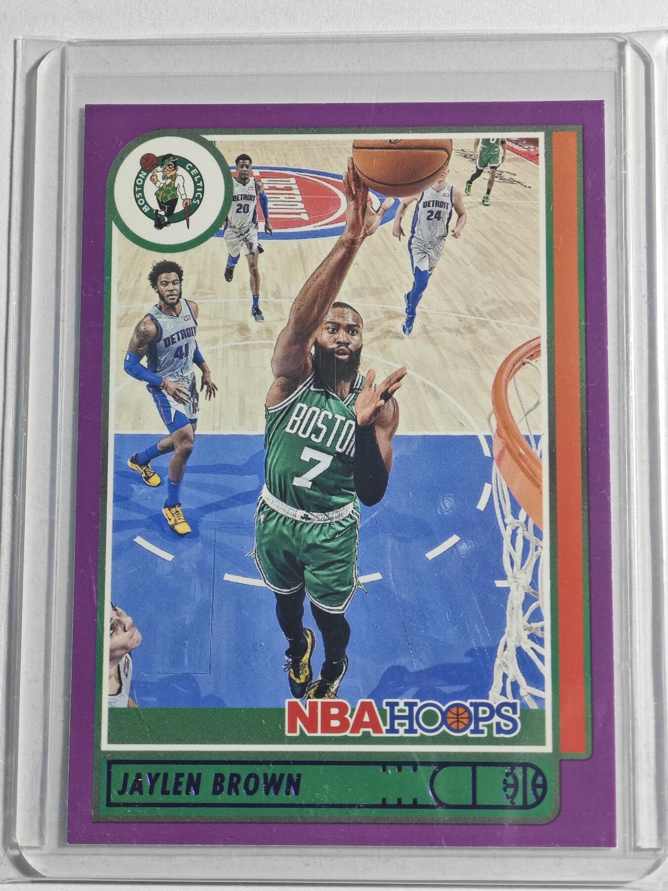 【德藏】 卡牌拍卖第13期【无每件最低收费❗️】 NBA 2021-22年 PANINI HOPPS 凯尔特人 杰伦·布朗 特卡 (本卡包装为全新：卡膜、卡夹、卡夹膜)