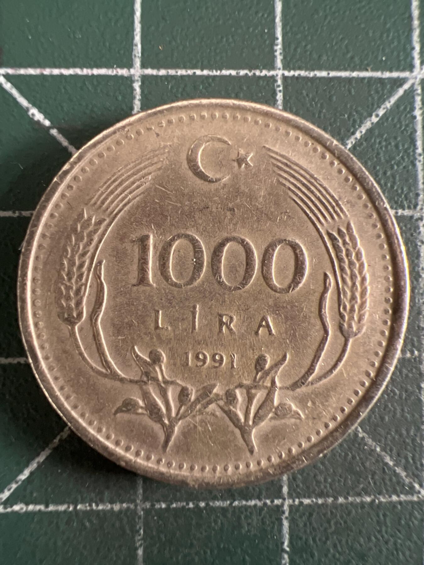 第650期 硬币专场 （无押金，捡漏，全场50包邮，偏远地区除外，接收代拍业务，本店十天发一次货） 土耳其1000里拉